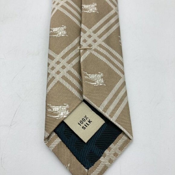 BURBERRY LONDON Burberry London Tie Plaid Horse Mark 100% Silk - Picture 7 of 10